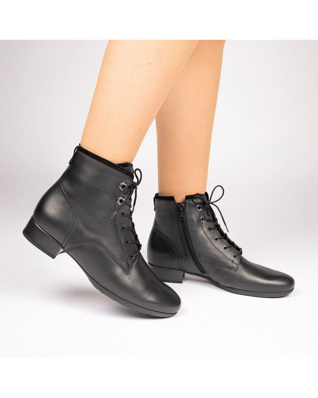 Gabor Black Boat Ankle Boots Size: 2.5