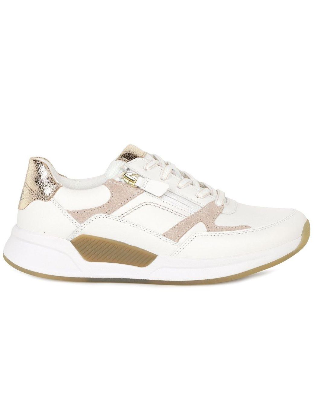Gabor White Bravo Trainers