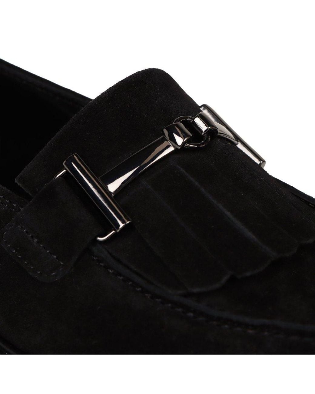Gabor Black Leader Fringe Loafers