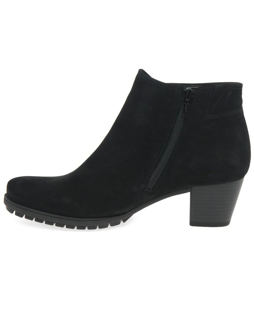 Gabor Black Olivetti Zip Fastening Ankle Boots