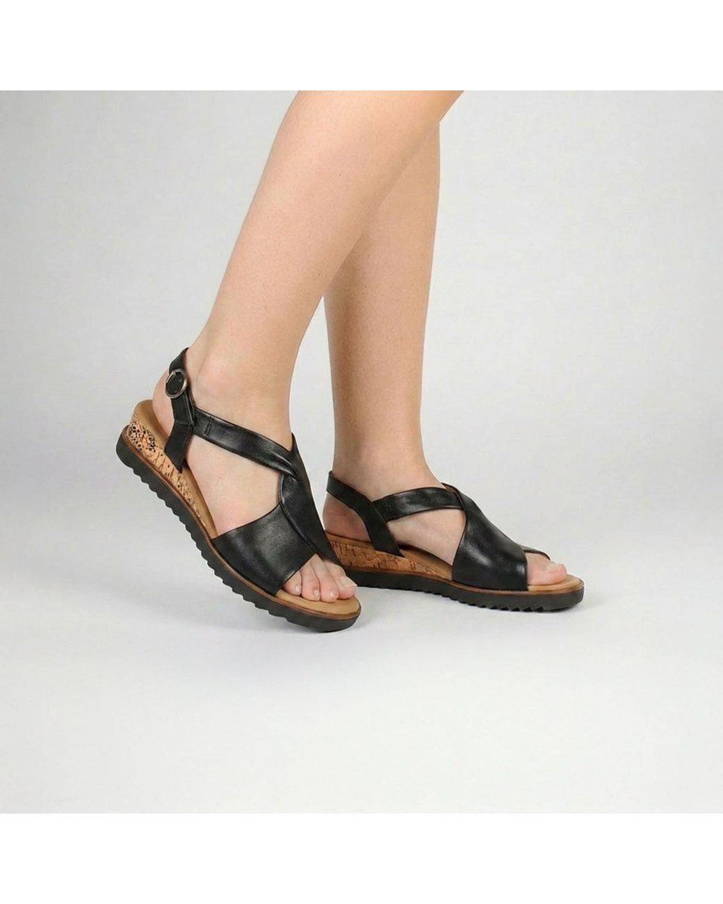 Gabor Black Rich Sandals