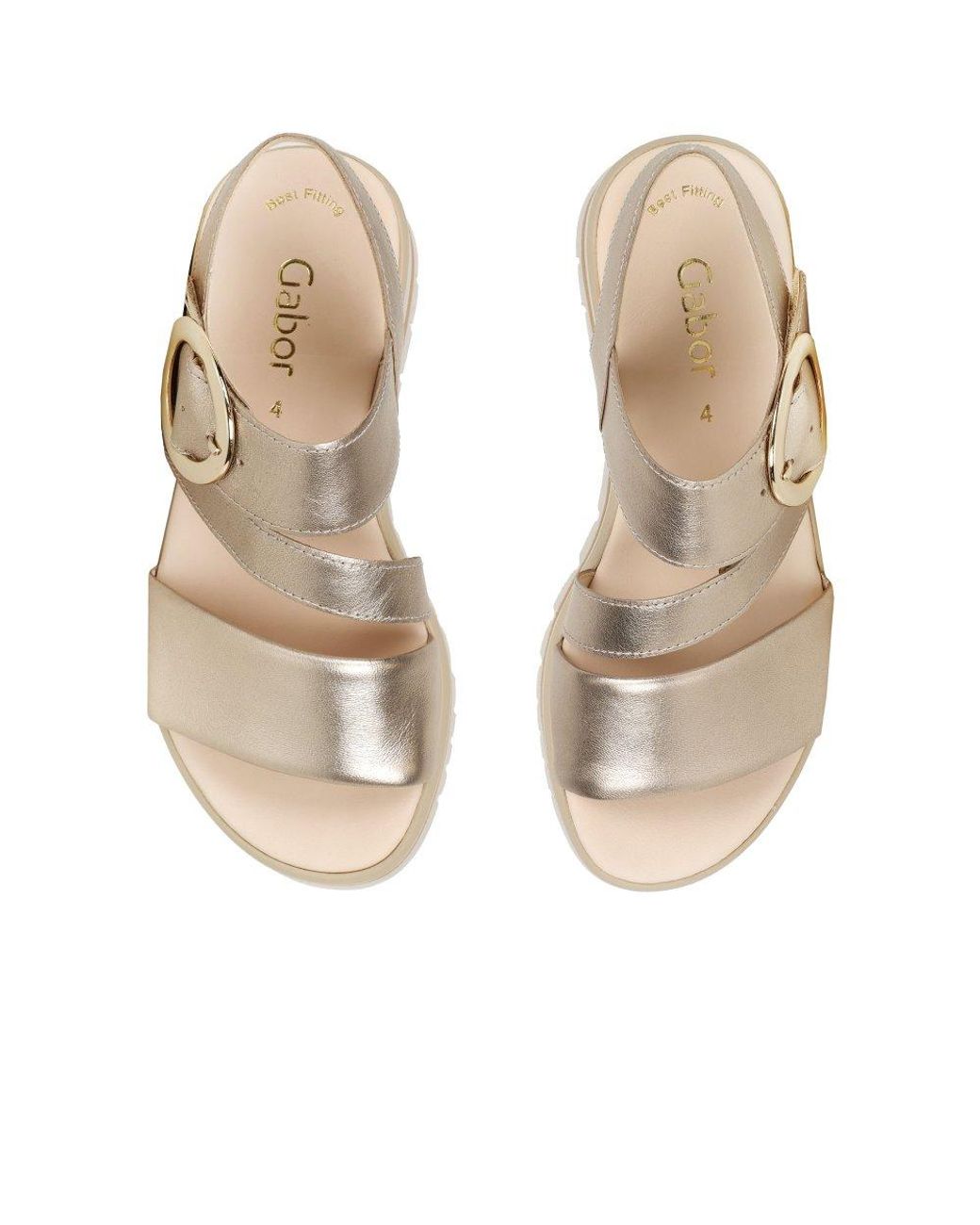 Gabor Metallic Amarillo Sandals