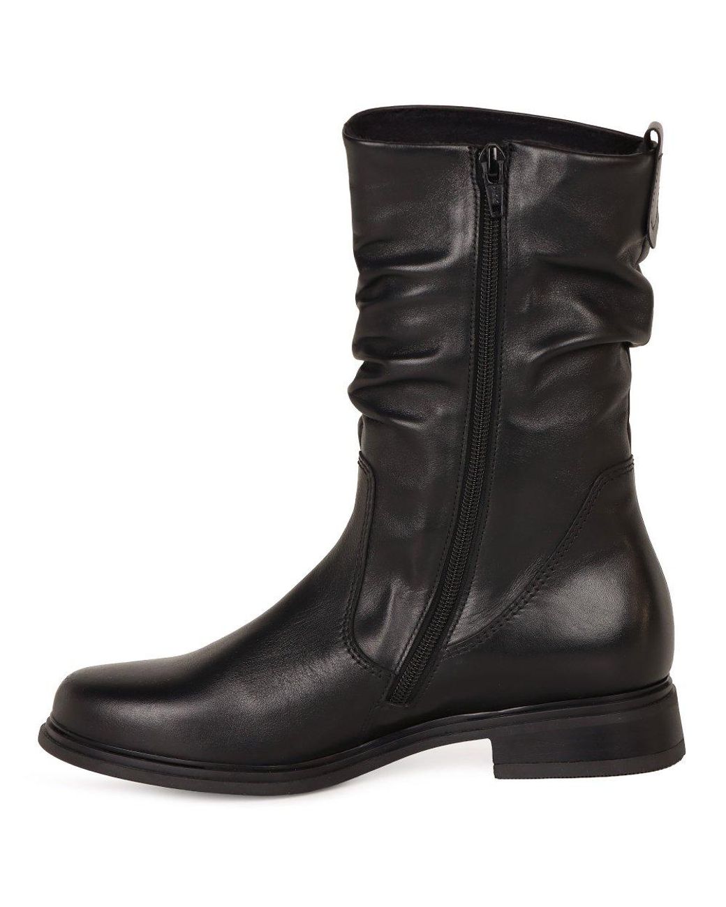 Gabor Black Hodie Calf Length Boots