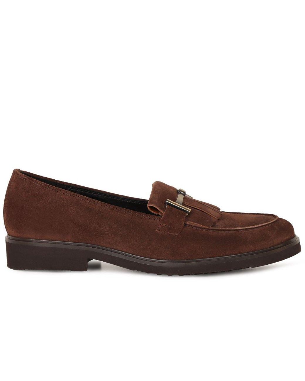 Gabor Brown Leader Fringe Loafers
