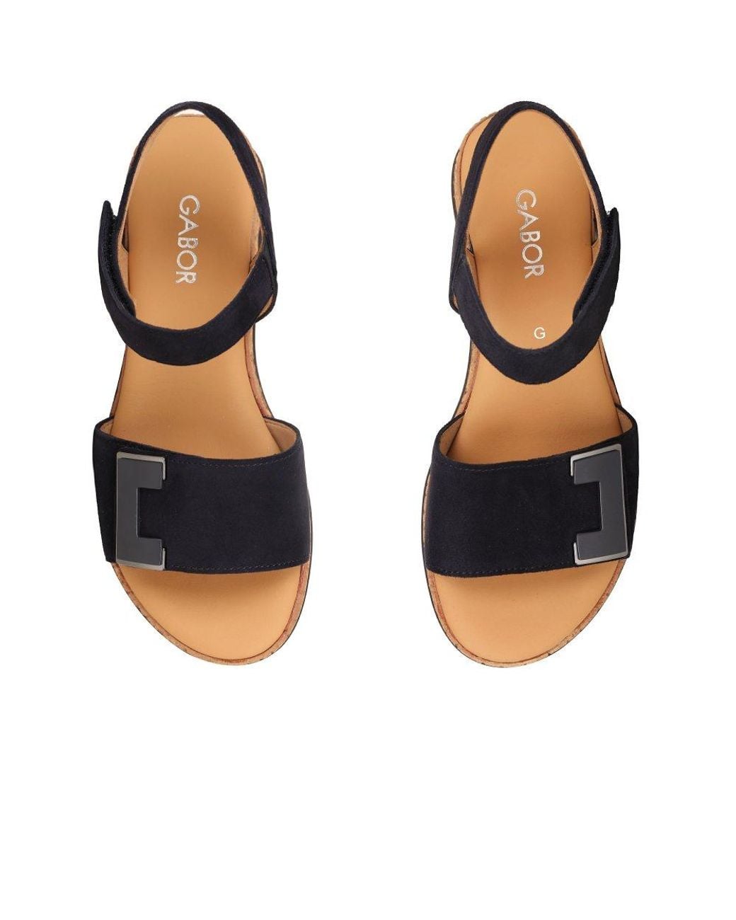 Gabor Metallic Shout Wedge Heel Sandals Lea (Uni)