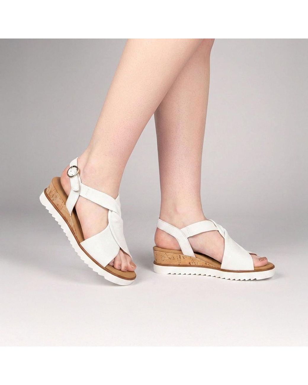 Gabor White Rich Sandals