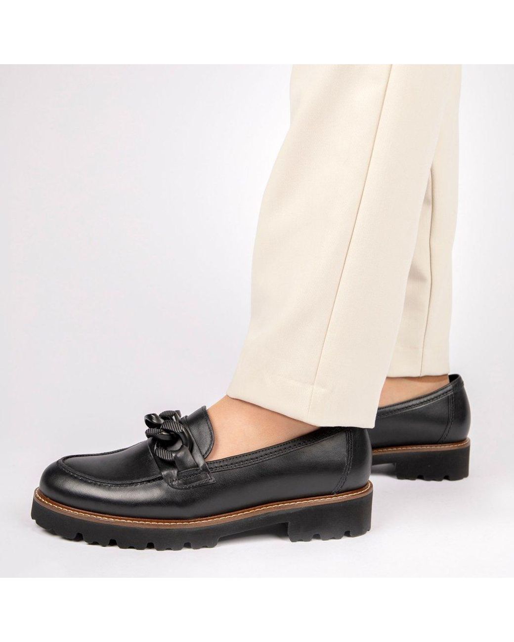Gabor Black Squeeze Loafers (Uni)