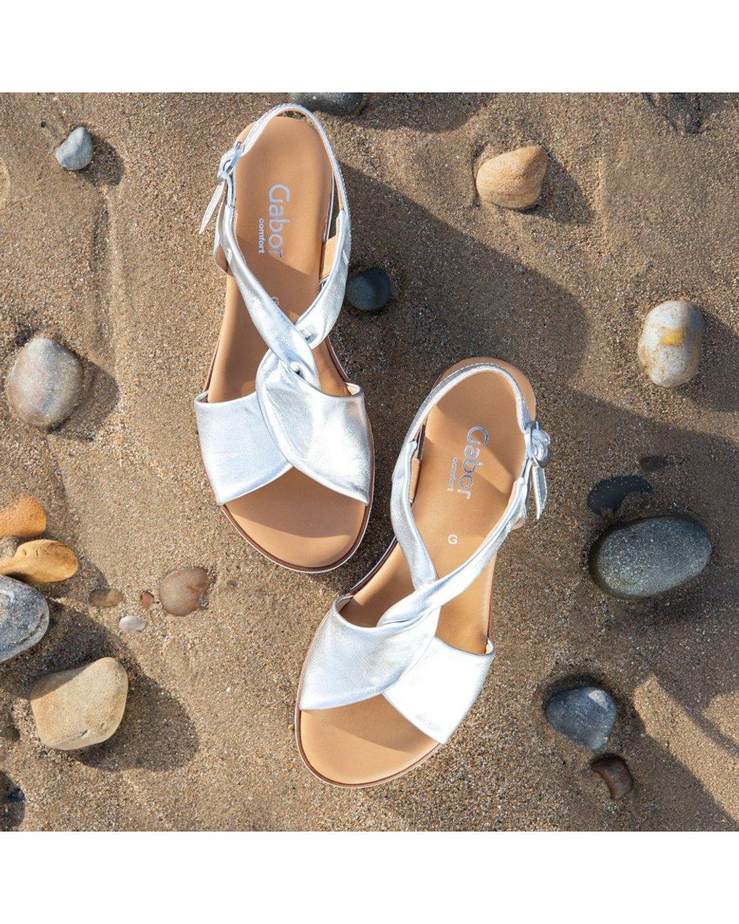 Gabor Metallic Rich Sandals