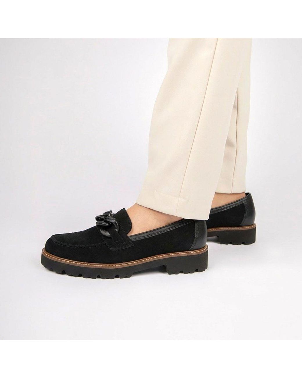 Gabor Black Squeeze Loafers