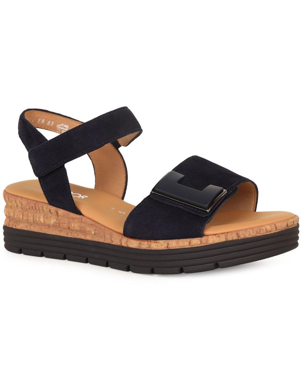 Gabor Metallic Shout Wedge Heel Sandals Lea (Uni)