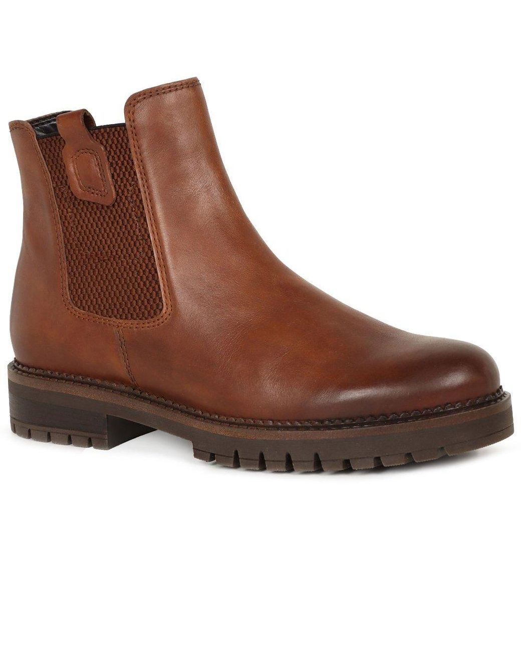 Gabor Brown Liquer Chelsea Boots