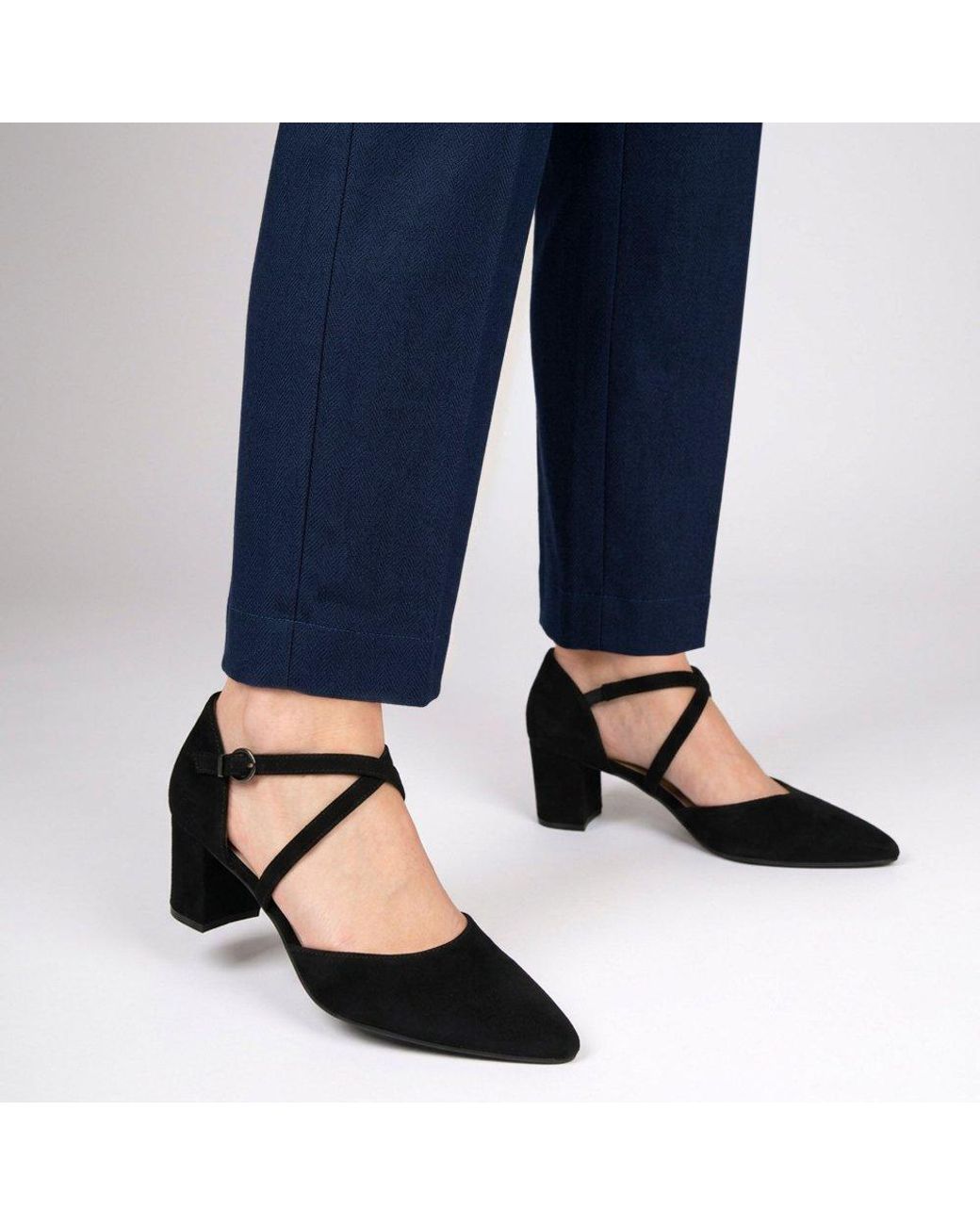 Gabor Black Gisele Open Court Shoes
