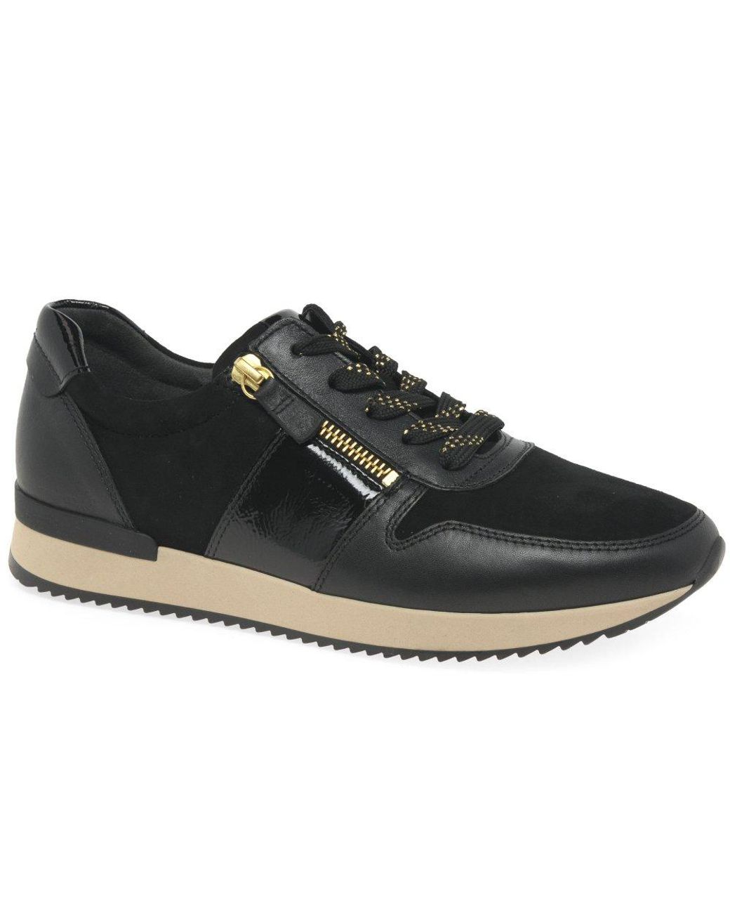 Gabor Black Lulea Casual Trainers