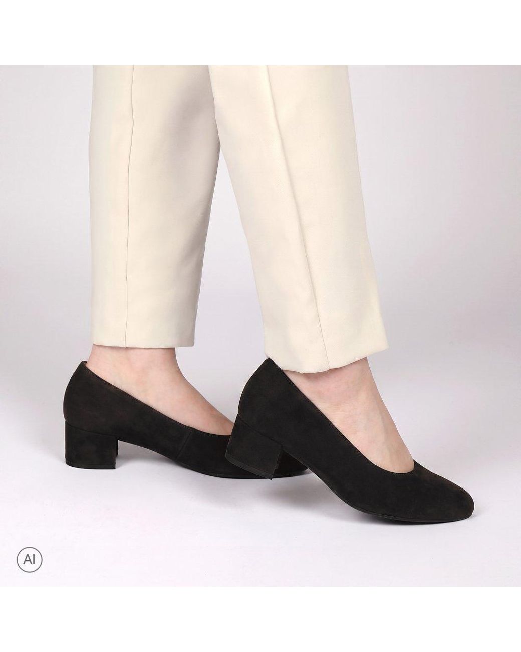 Gabor Black Dixie Court Shoes