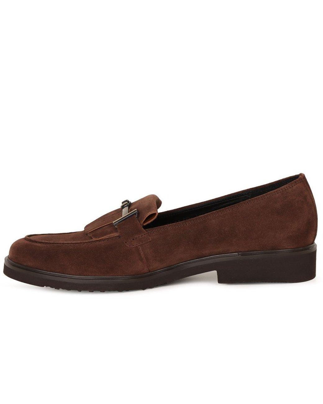 Gabor Brown Leader Fringe Loafers