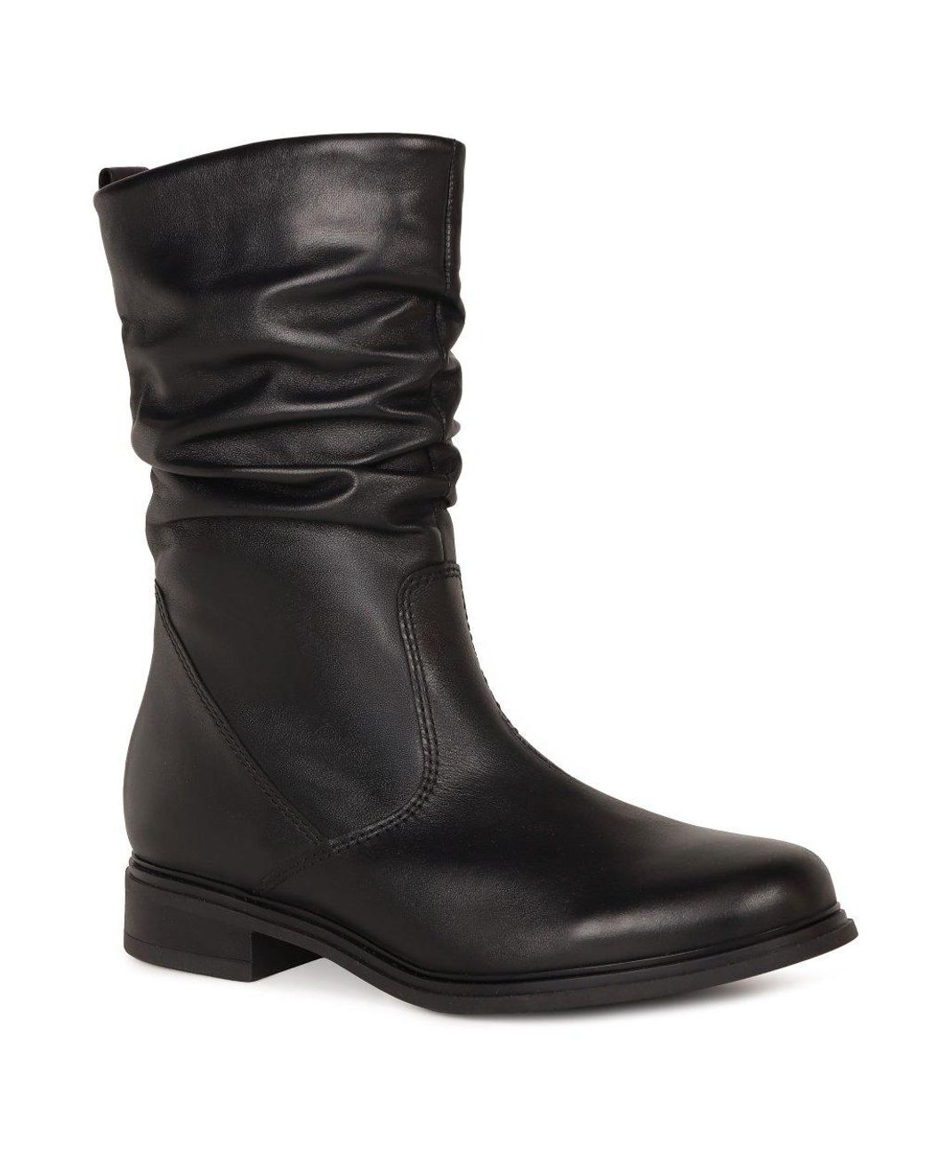 Gabor Black Hodie Calf Length Boots