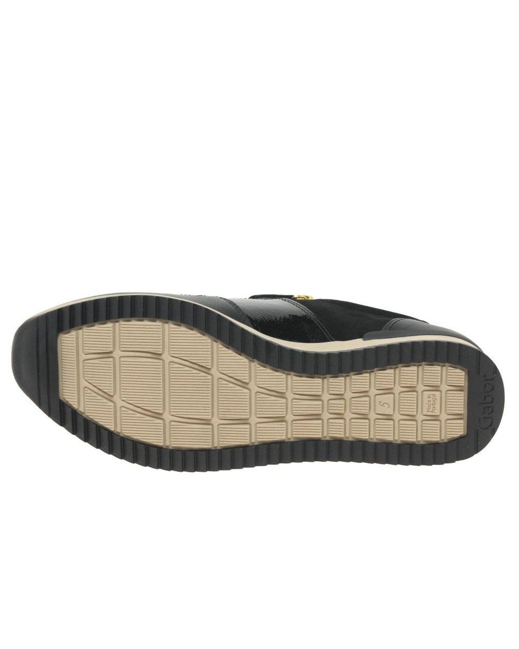 Gabor Black Lulea Casual Trainers