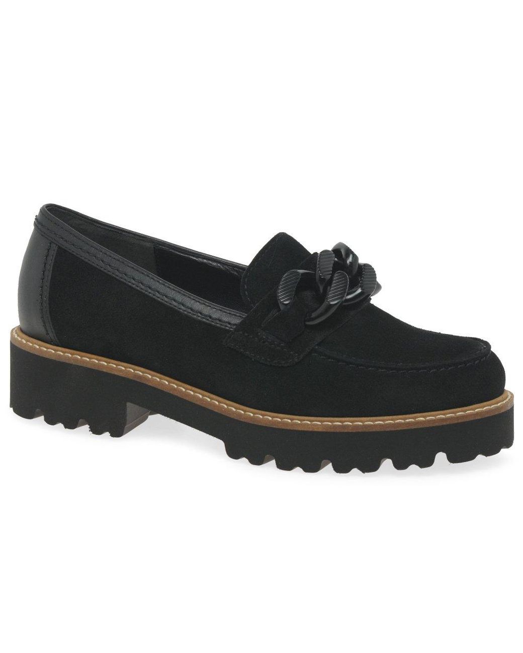 Gabor Black Squeeze Loafers