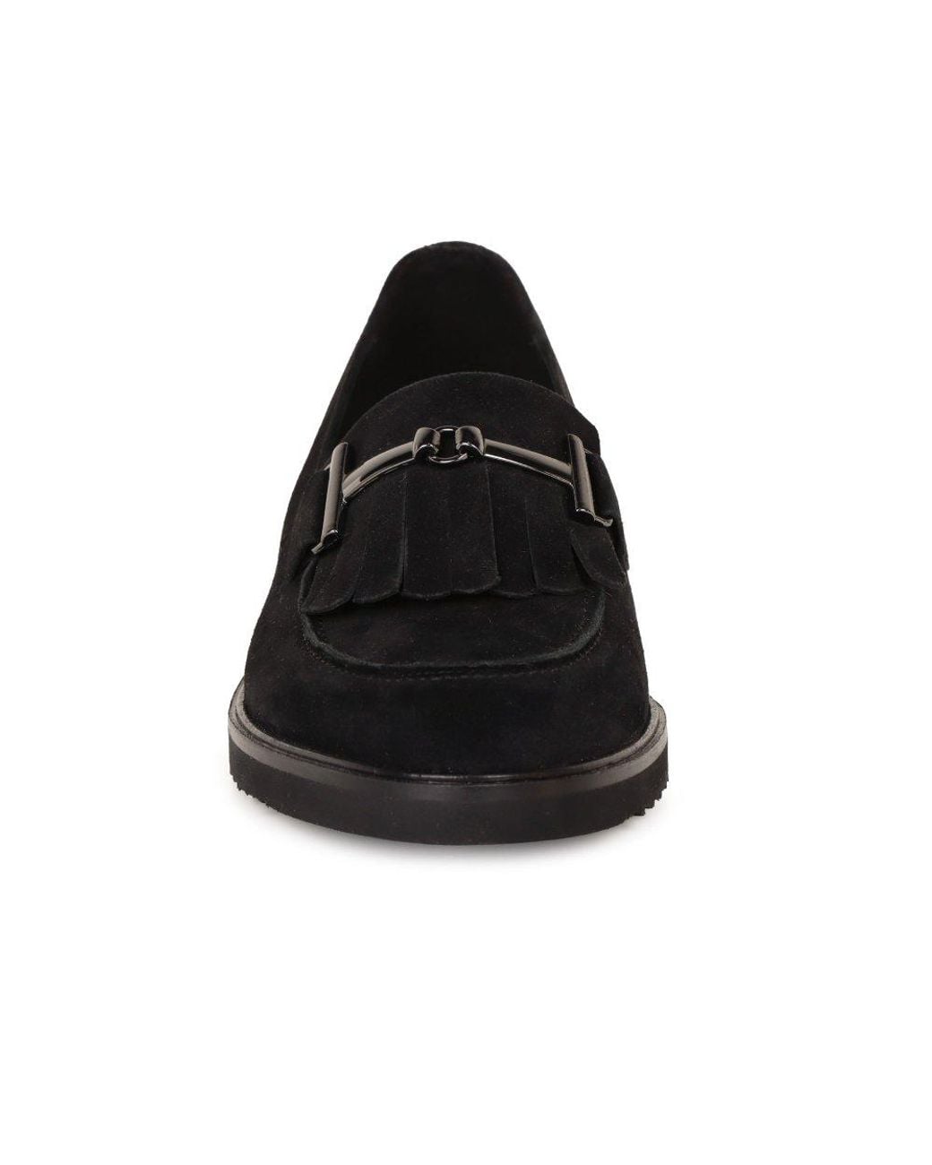 Gabor Black Leader Fringe Loafers