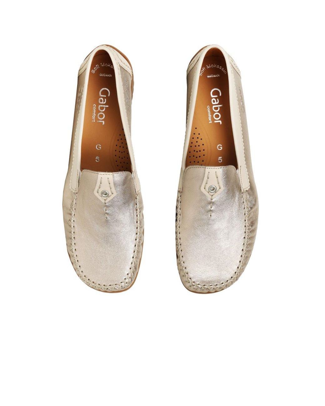 Gabor White California Sporty Moccasins