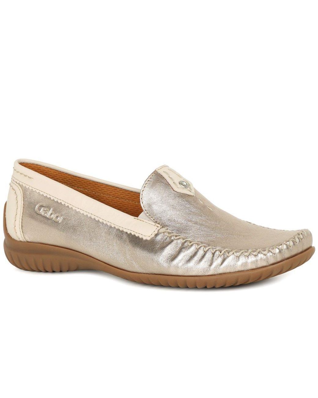 Gabor White California Sporty Moccasins