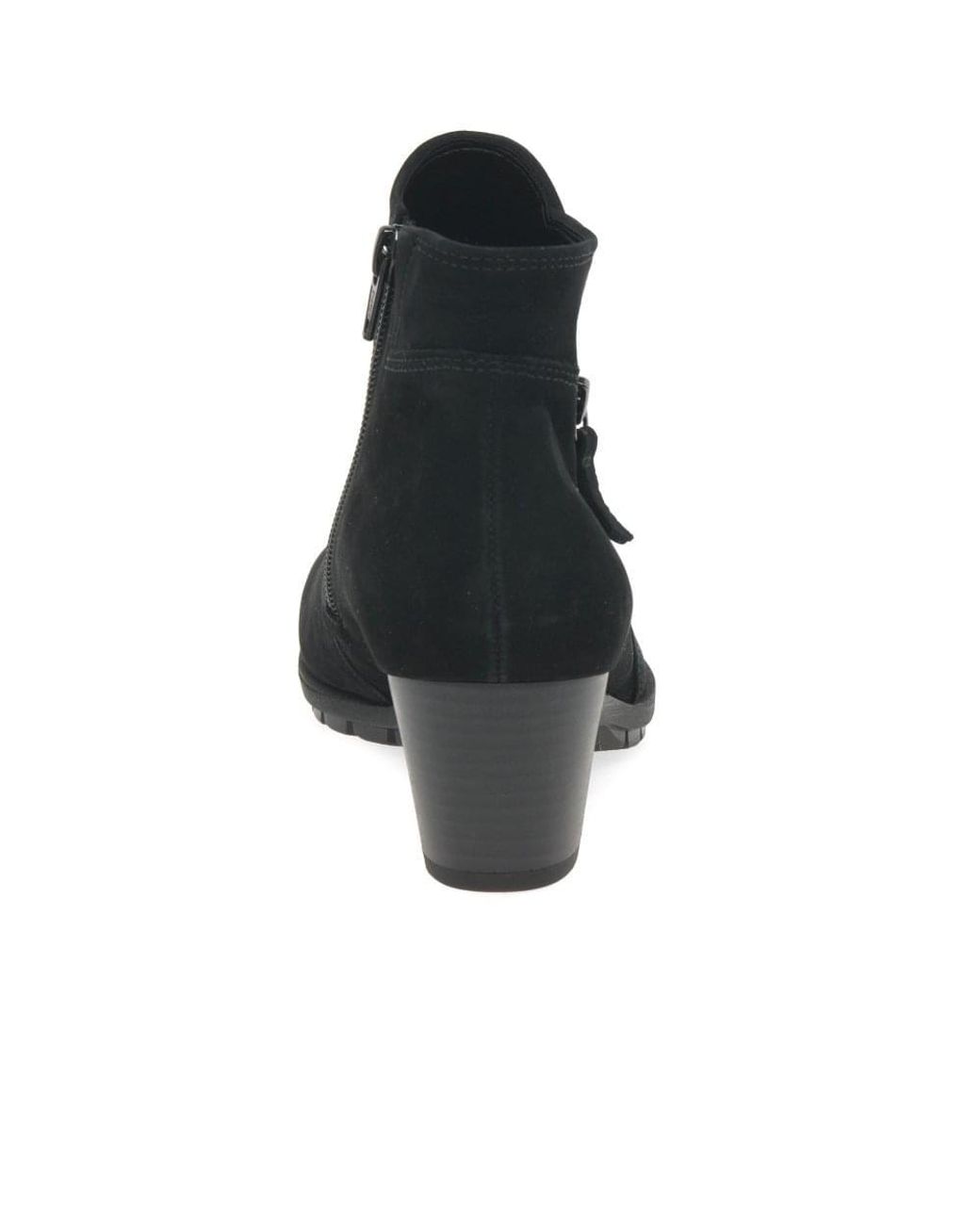 Gabor Black Olivetti Zip Fastening Ankle Boots
