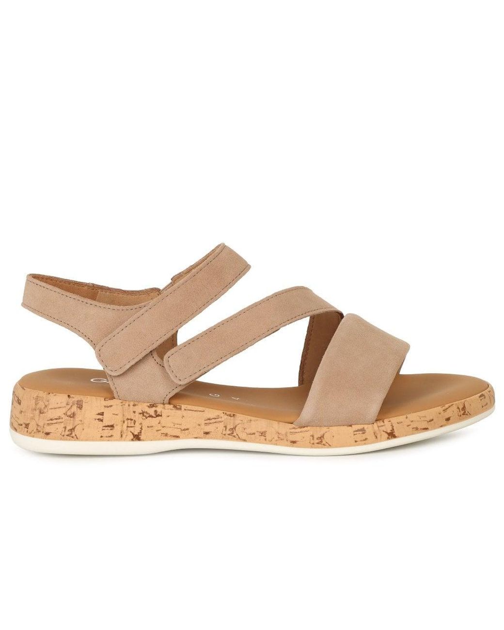 Gabor Brown Oporto Sandals Colour: Sand Suede (Kork)