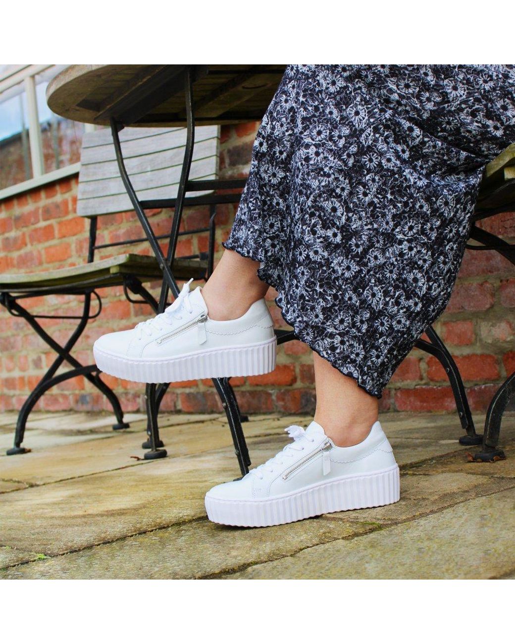 Gabor White Dolly Trainers