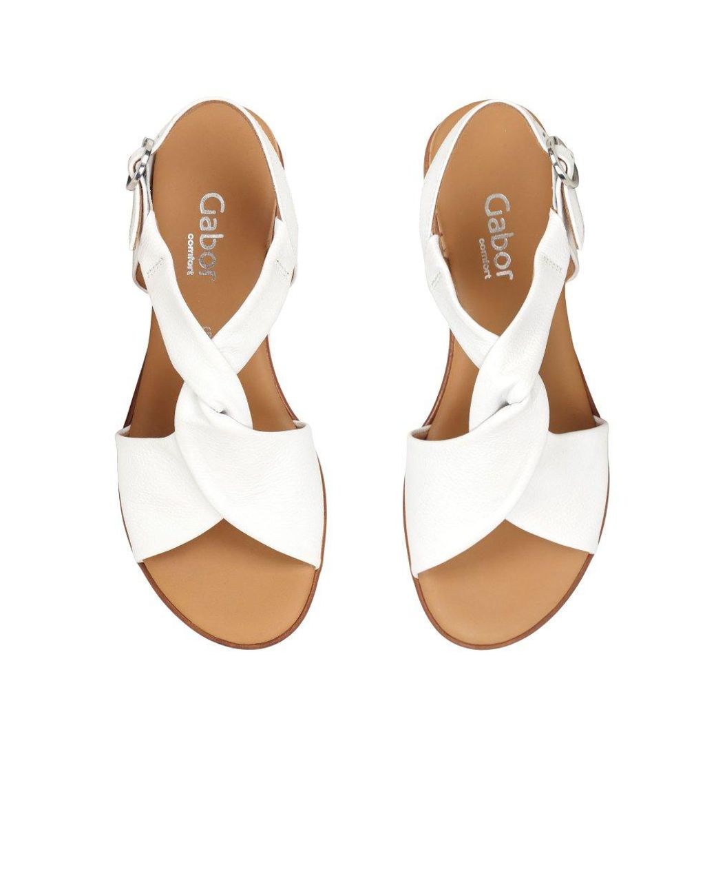 Gabor White Rich Sandals
