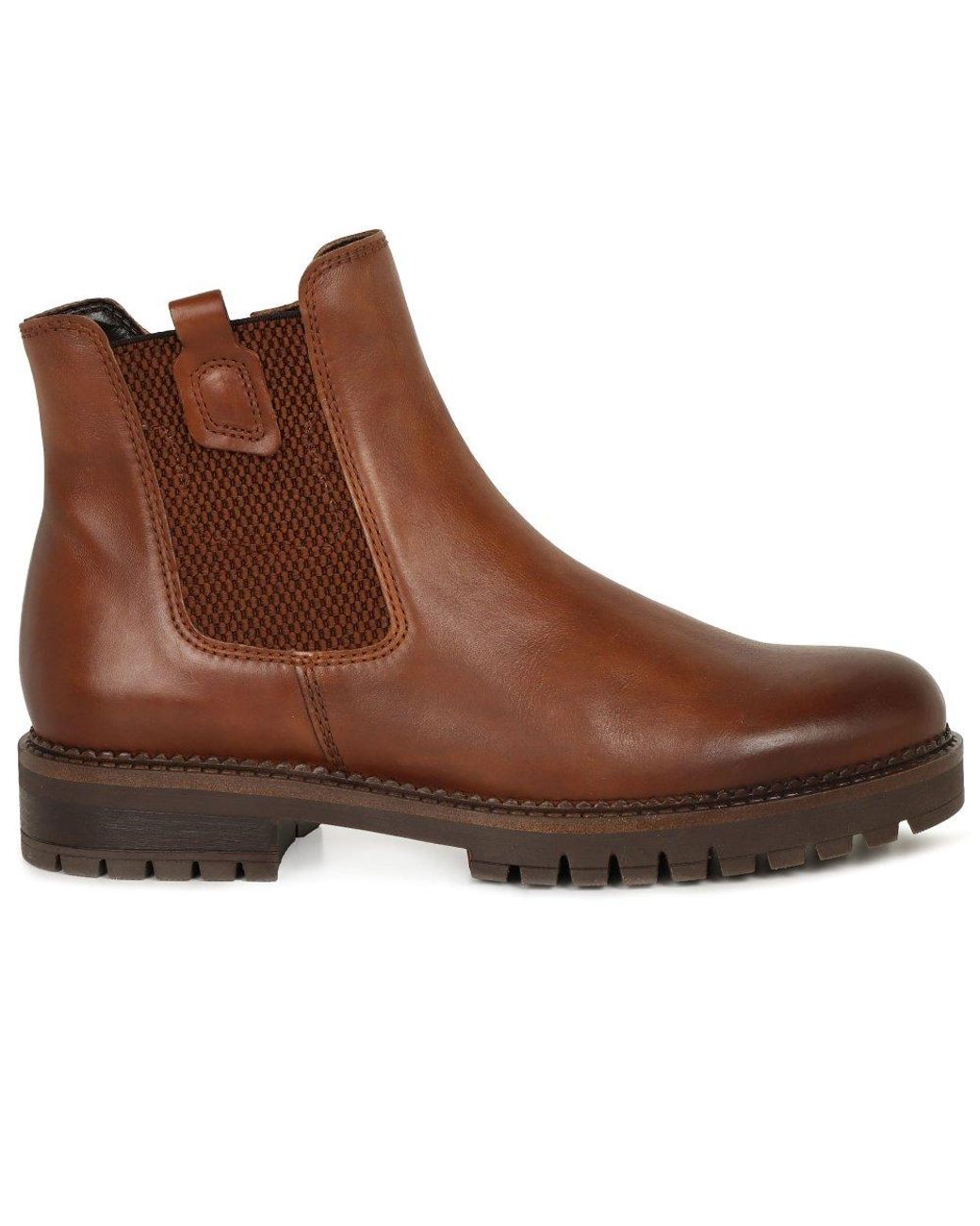 Gabor Brown Liquer Chelsea Boots