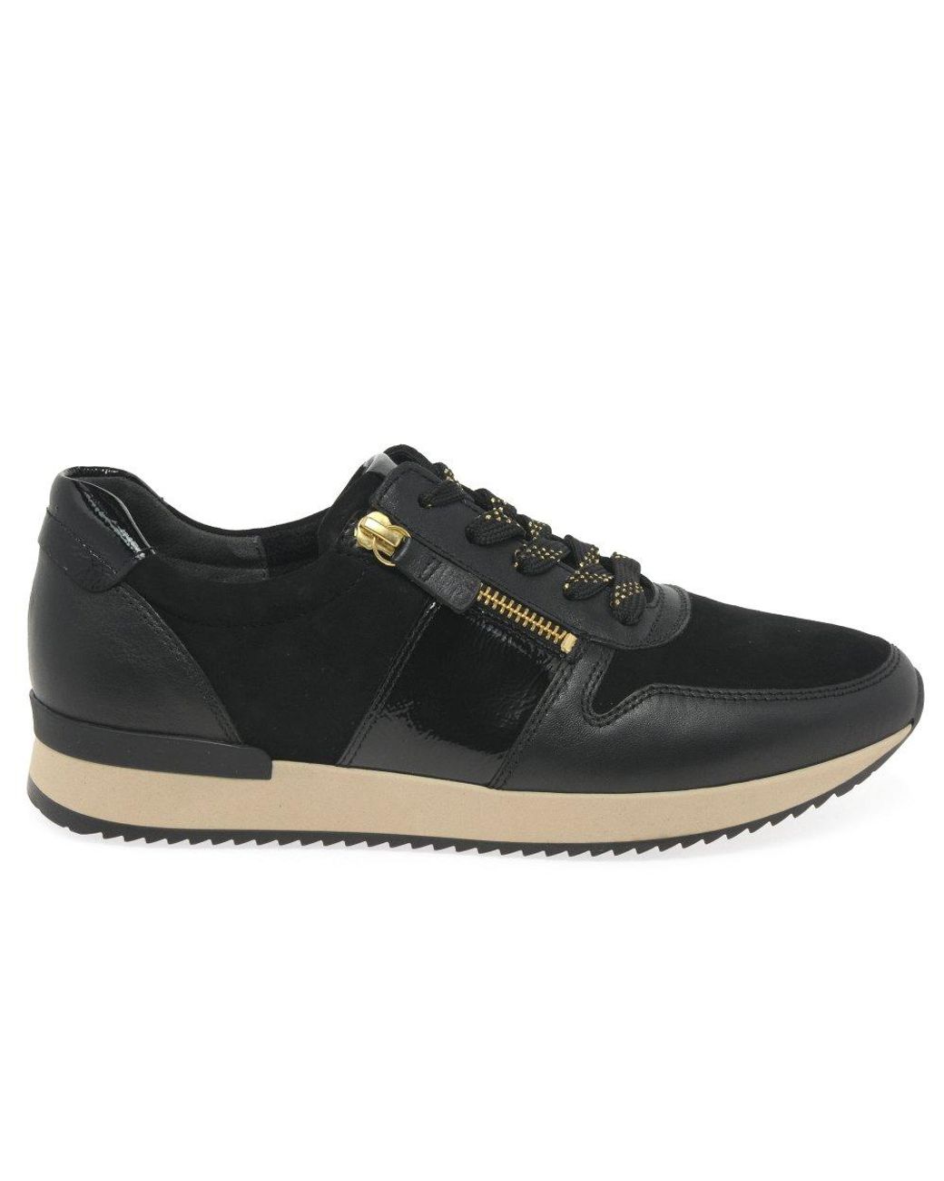 Gabor Black Lulea Casual Trainers