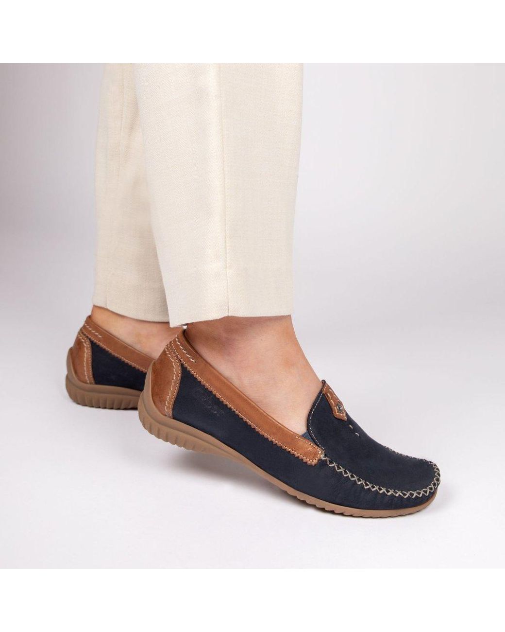Gabor Blue California Sporty Moccasins