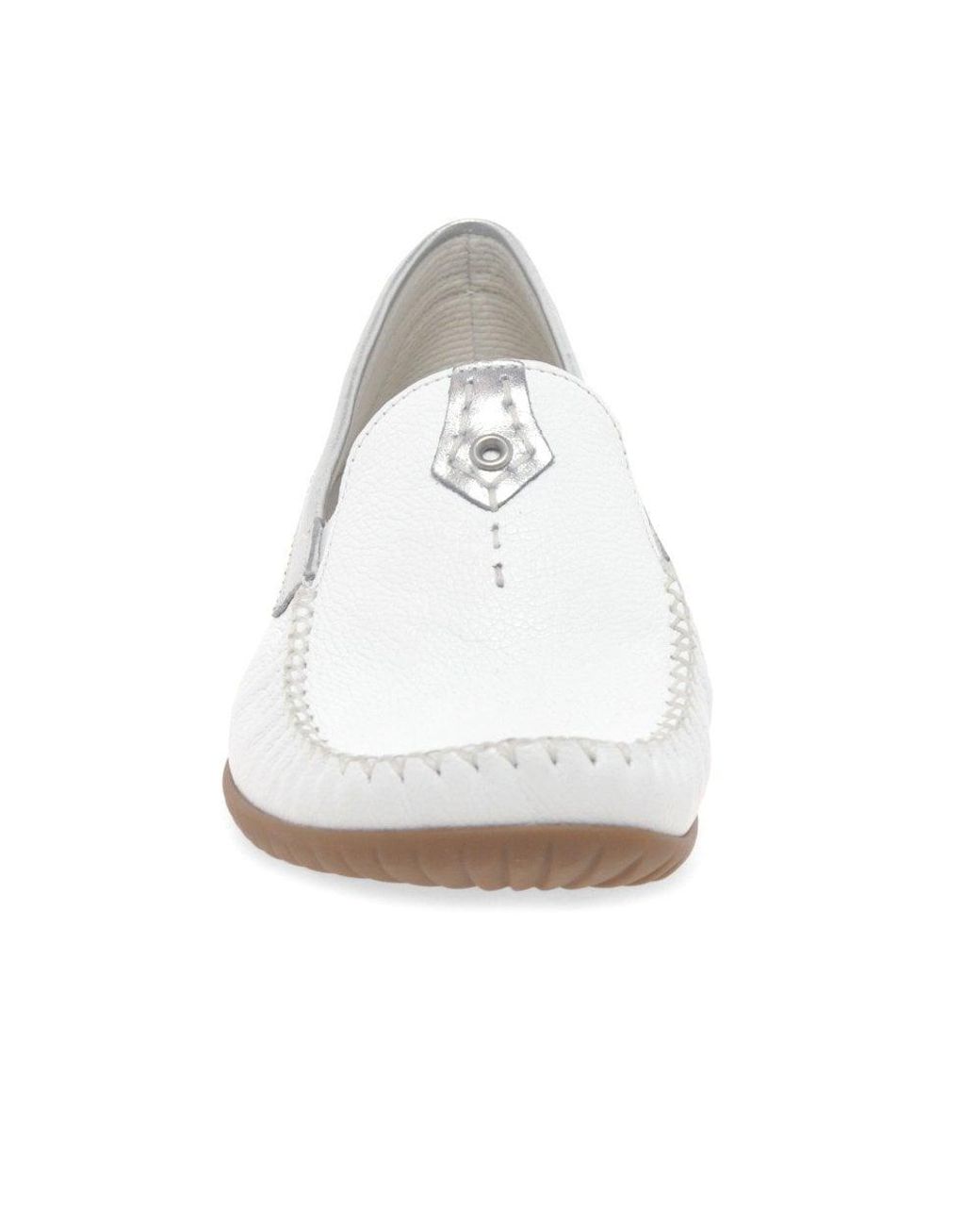 Gabor White California Sporty Moccasins