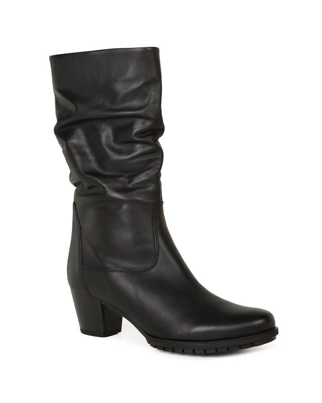 Gabor Black Oslo Calf Length Boots