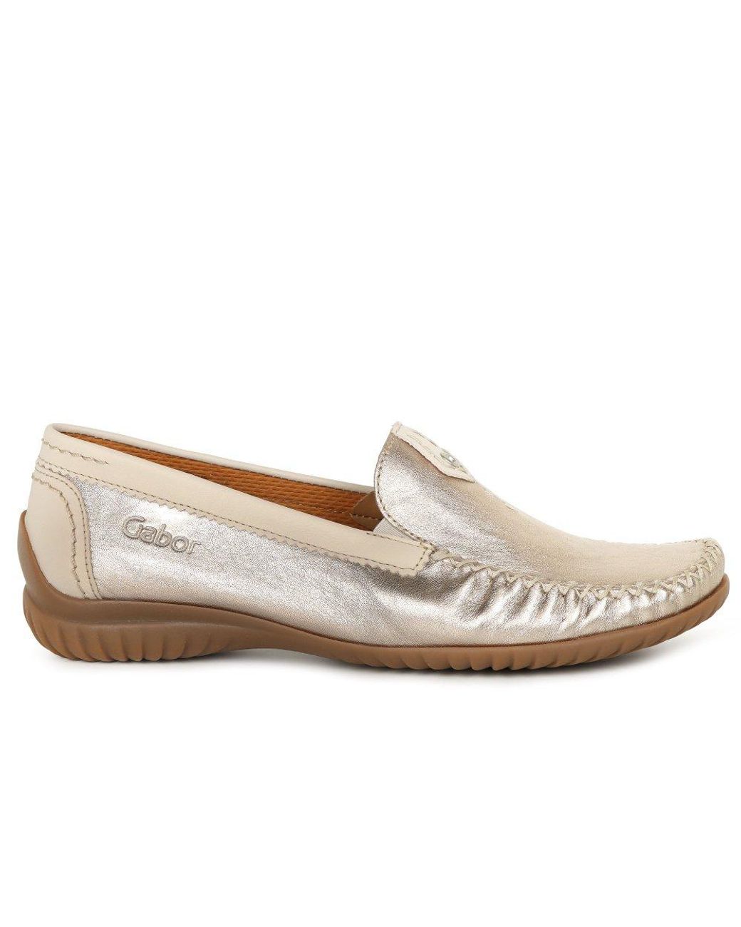 Gabor White California Sporty Moccasins