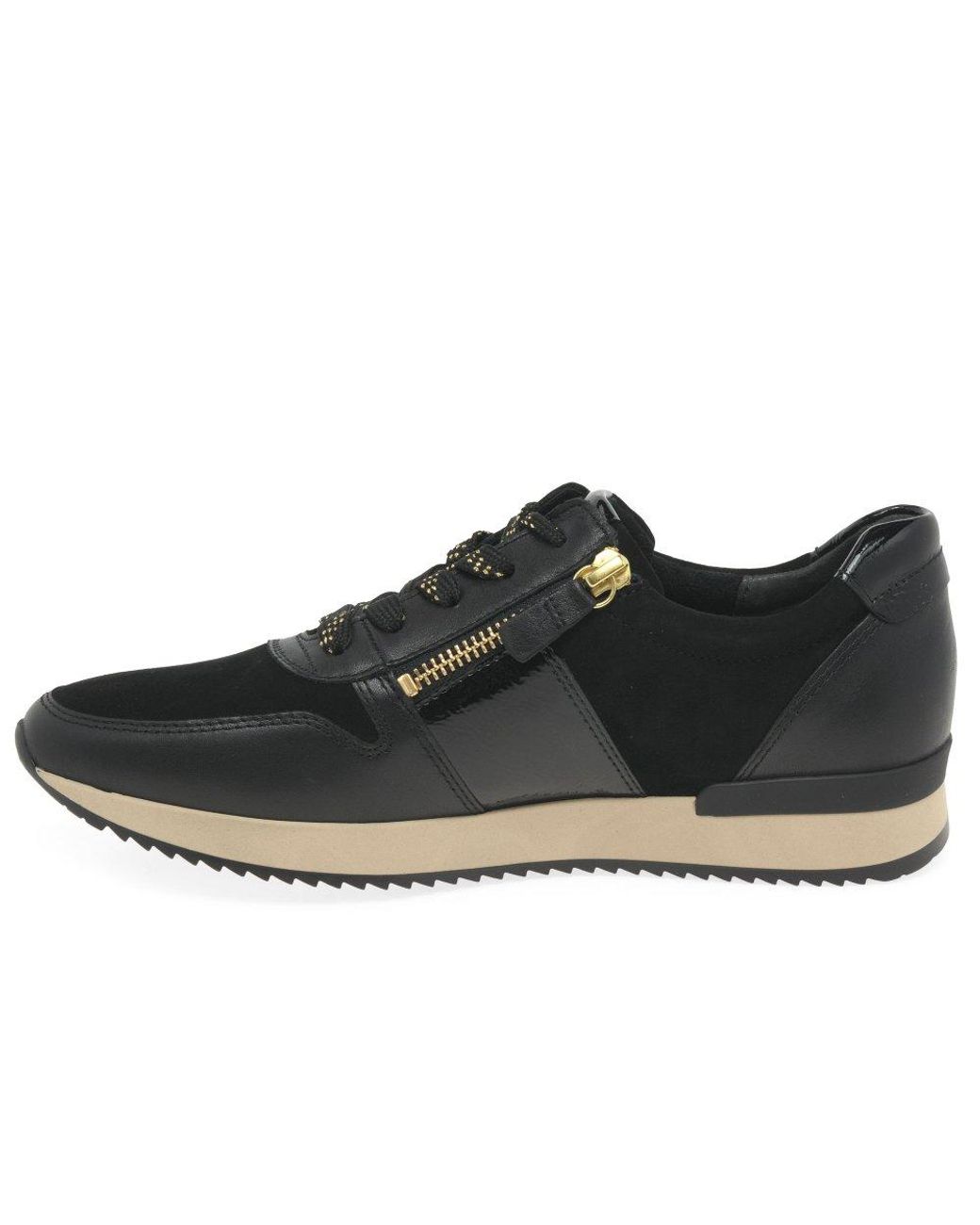 Gabor Black Lulea Casual Trainers
