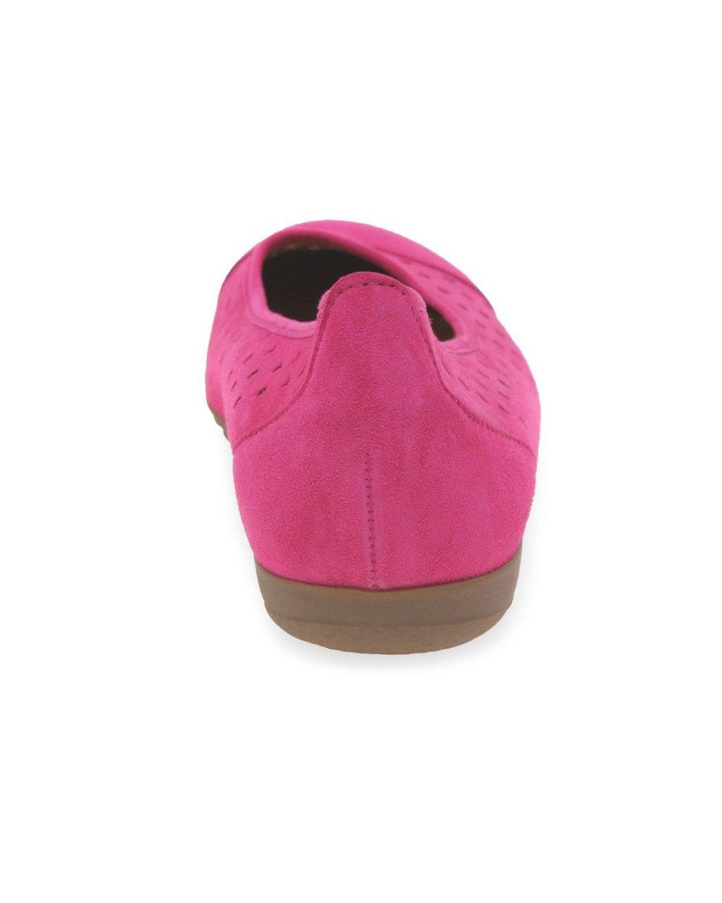 Gabor Pink Ruffle Punched Detail Casual Shoes