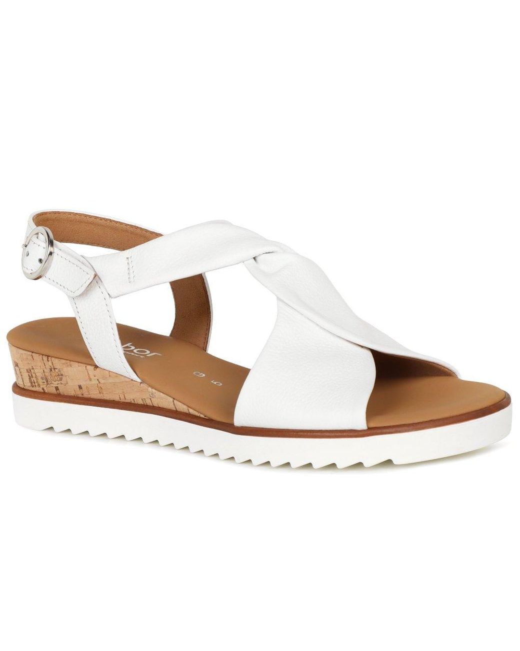 Gabor White Rich Sandals
