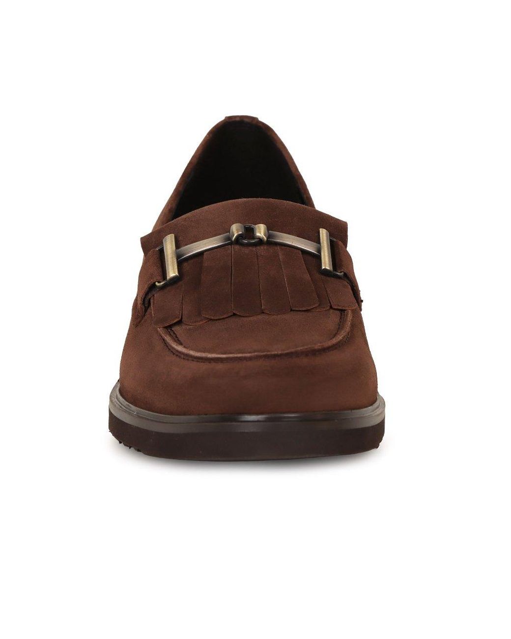 Gabor Brown Leader Fringe Loafers