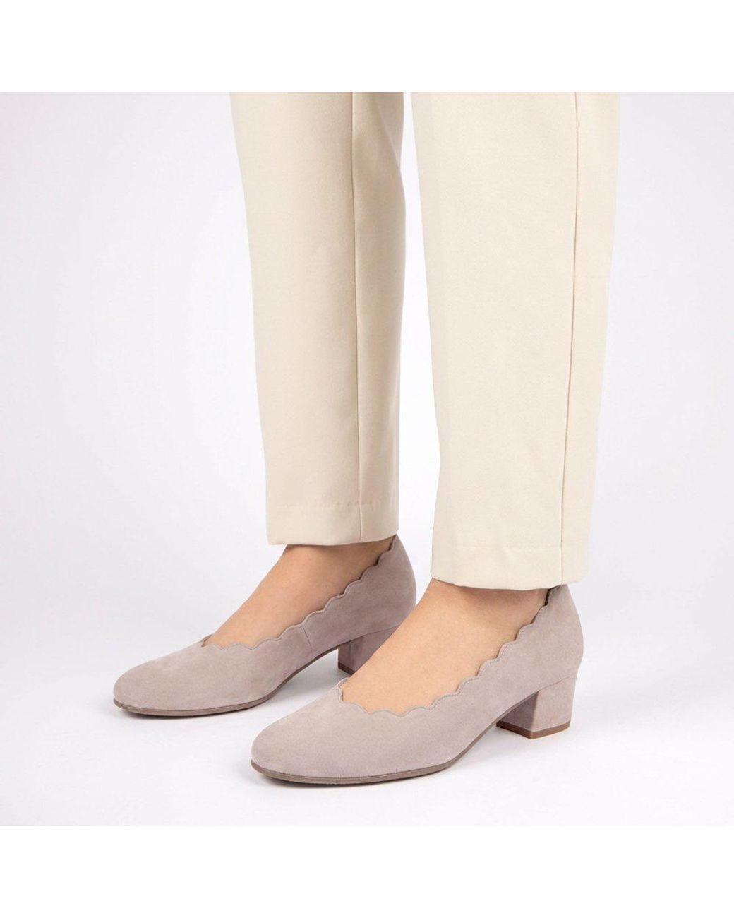Gabor Gray Gigi Court Shoes
