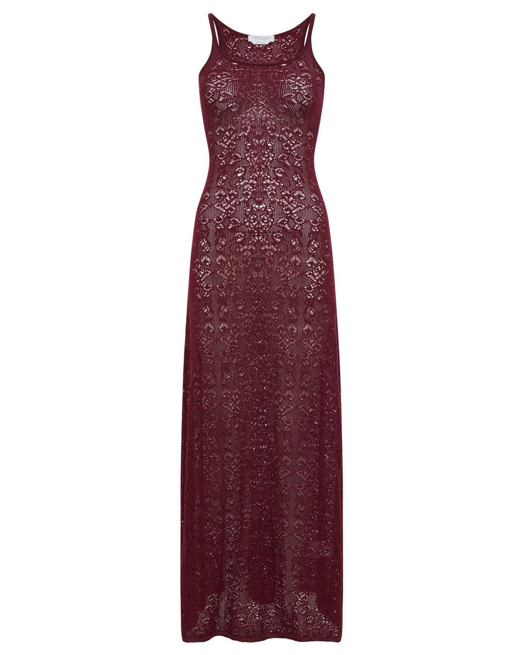 Gabriela Hearst Purple Meridian Lace Knit Maxi Dress