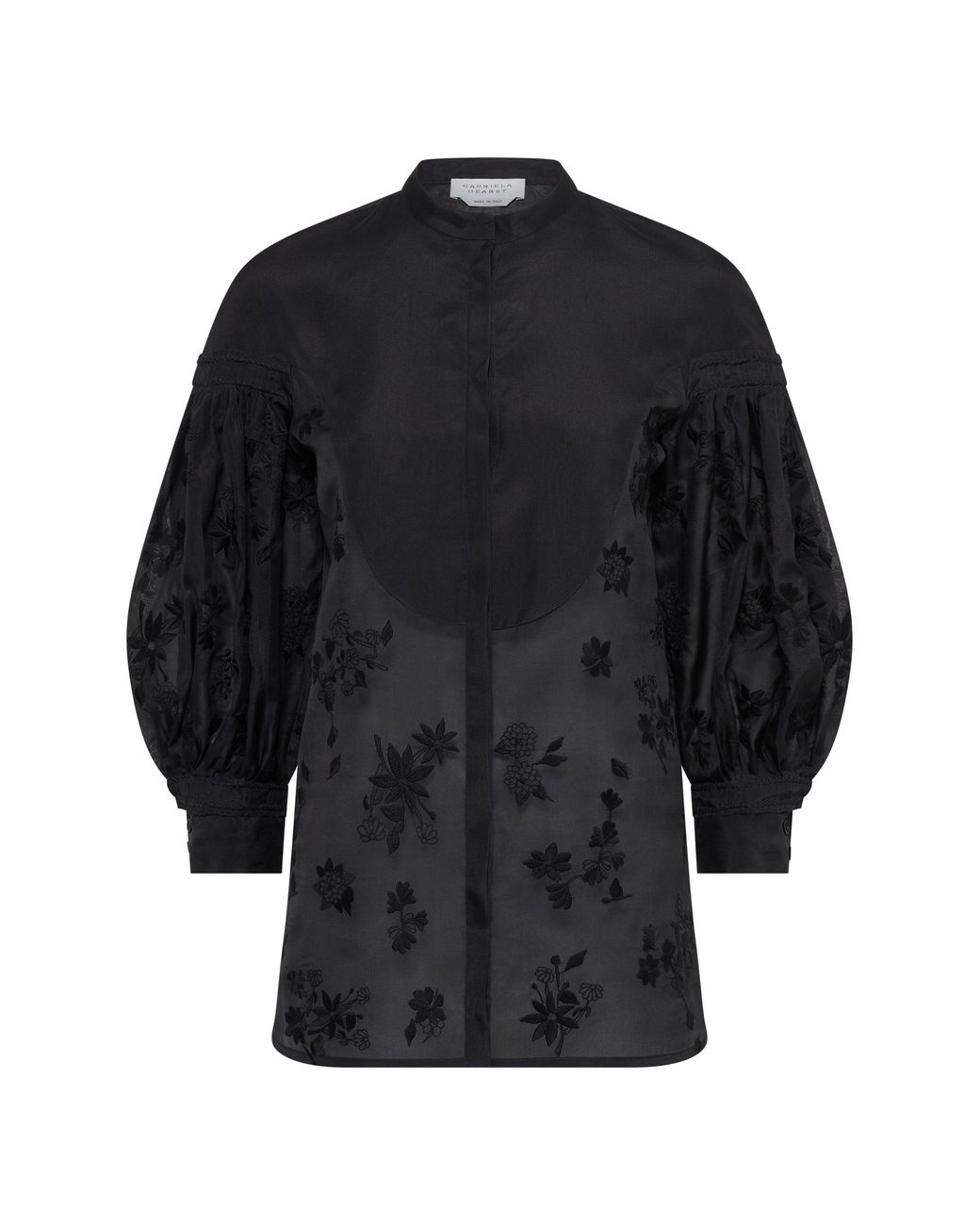 Gabriela Hearst Black Sofia Mia's Flowers Blouse