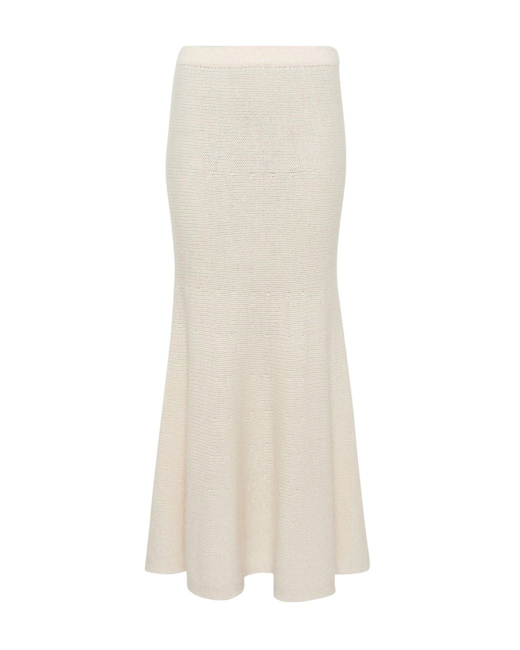 Gabriela Hearst White Manni Knit Maxi Skirt