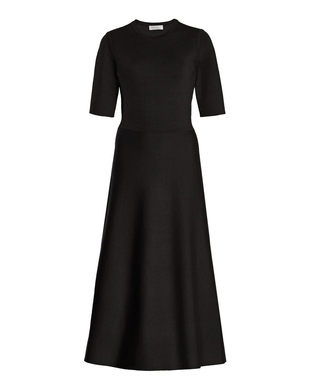 Gabriela Hearst Black Seymore Knit Midi Dress