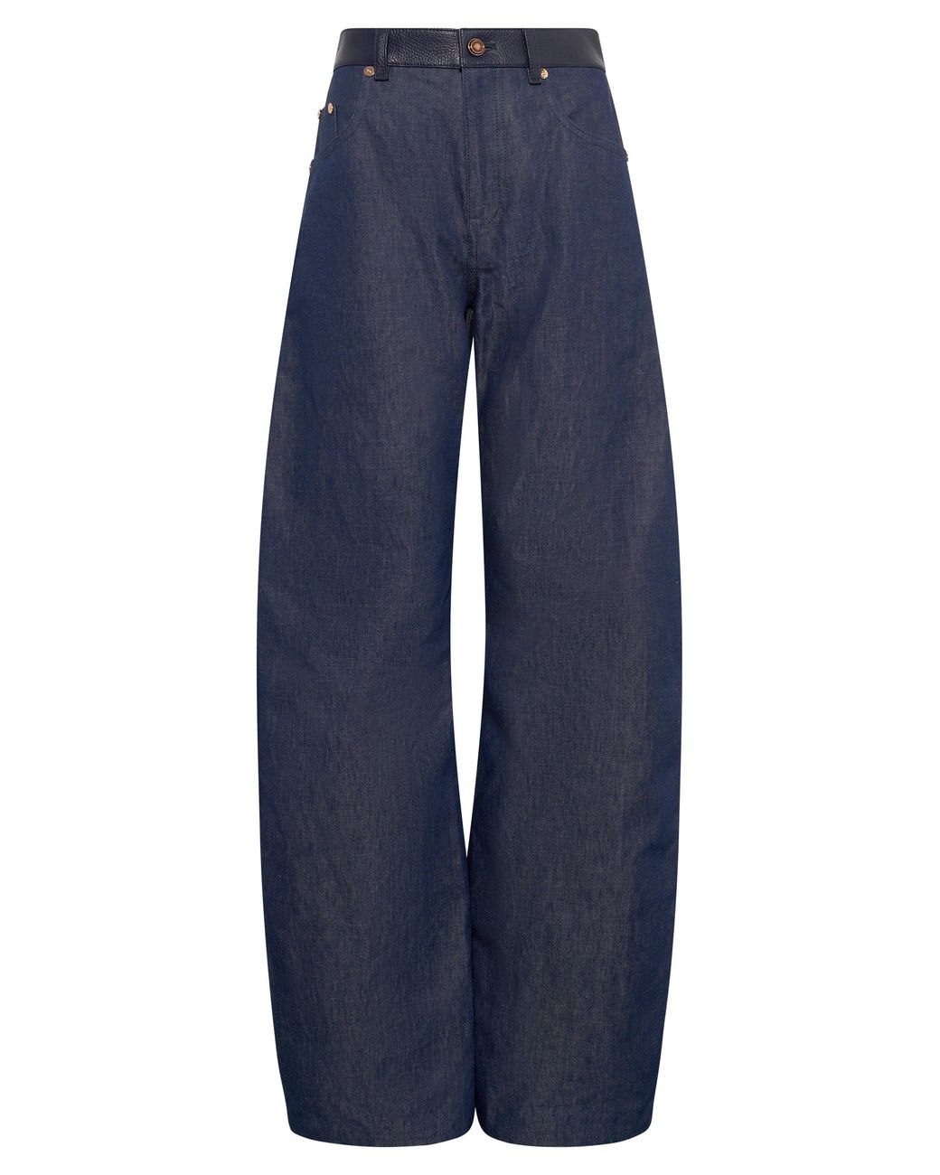 Gabriela Hearst Blue Lucian Barrel-Leg Jean