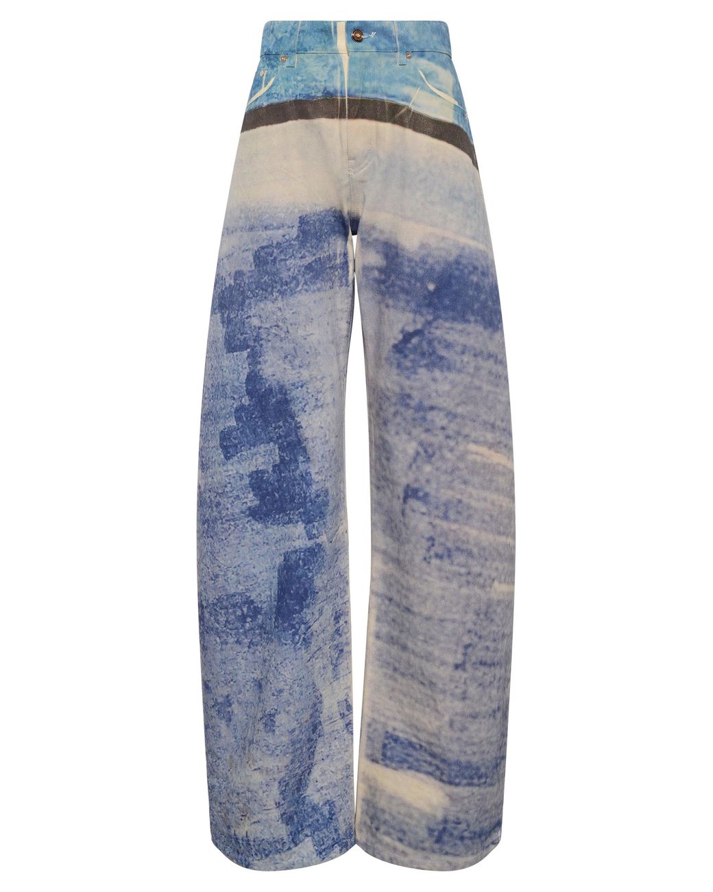 Gabriela Hearst Blue Amoret Barrel-Leg Jean