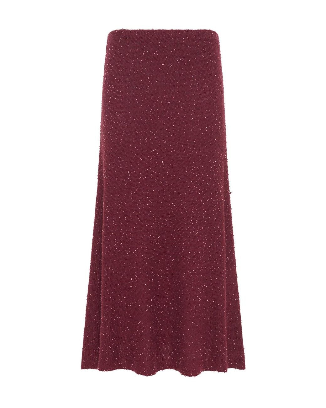 Gabriela Hearst Purple Sabine Knit Midi Skirt