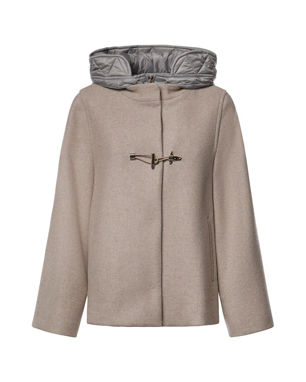 Cappa Toggle Coat di Fay in Gray