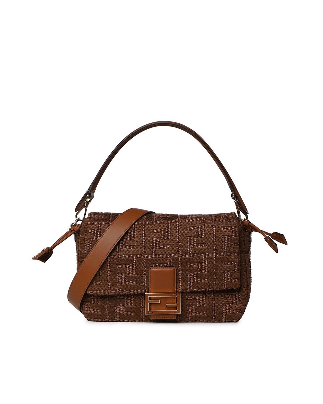 Borsa Baguette Soft Medium di Fendi in Brown