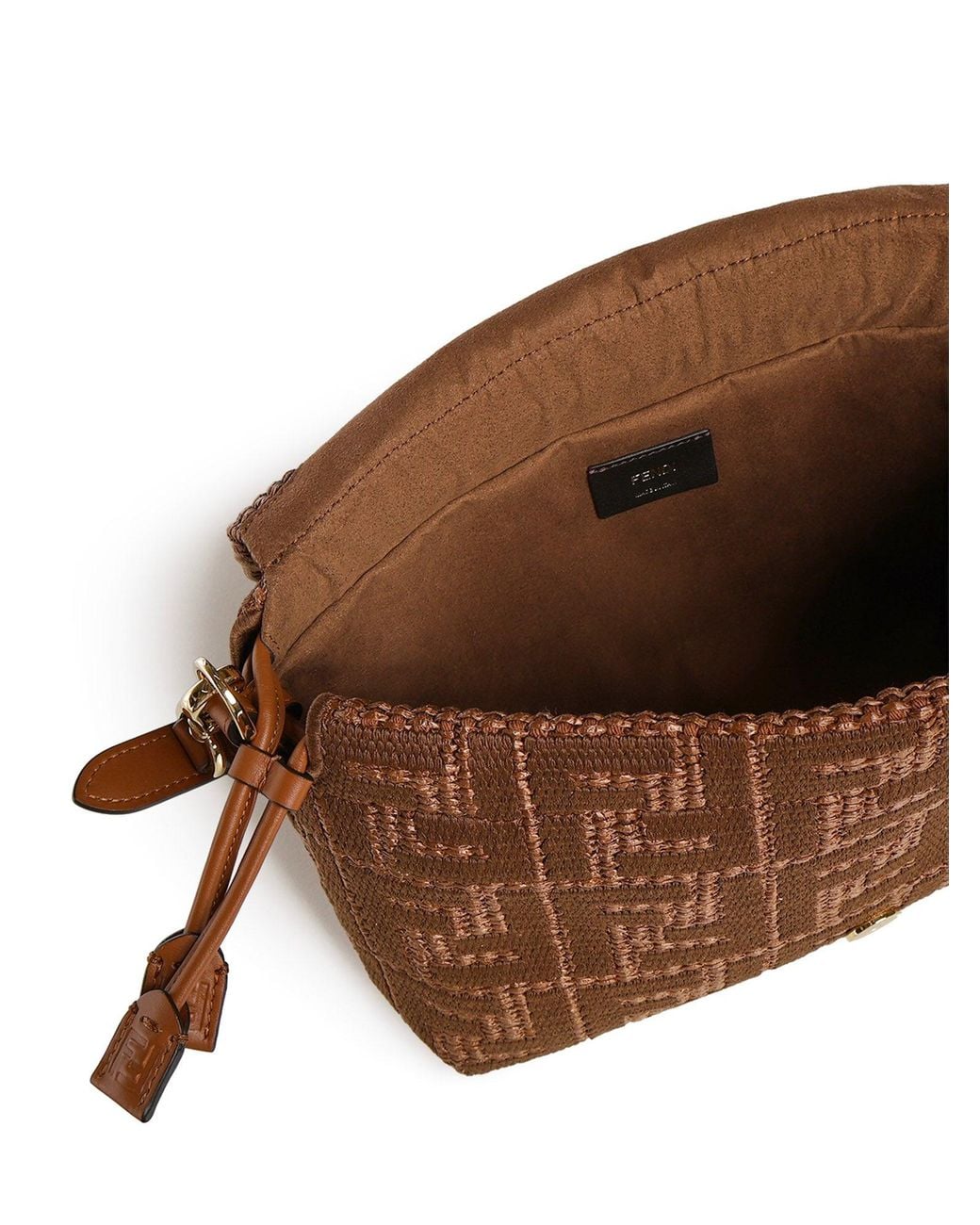 Borsa Baguette Soft Medium di Fendi in Brown